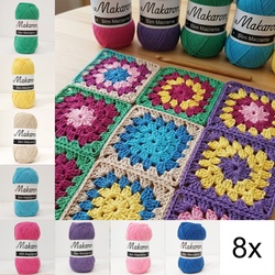 Pytel příze - Sada 8 barev Slim Macrame